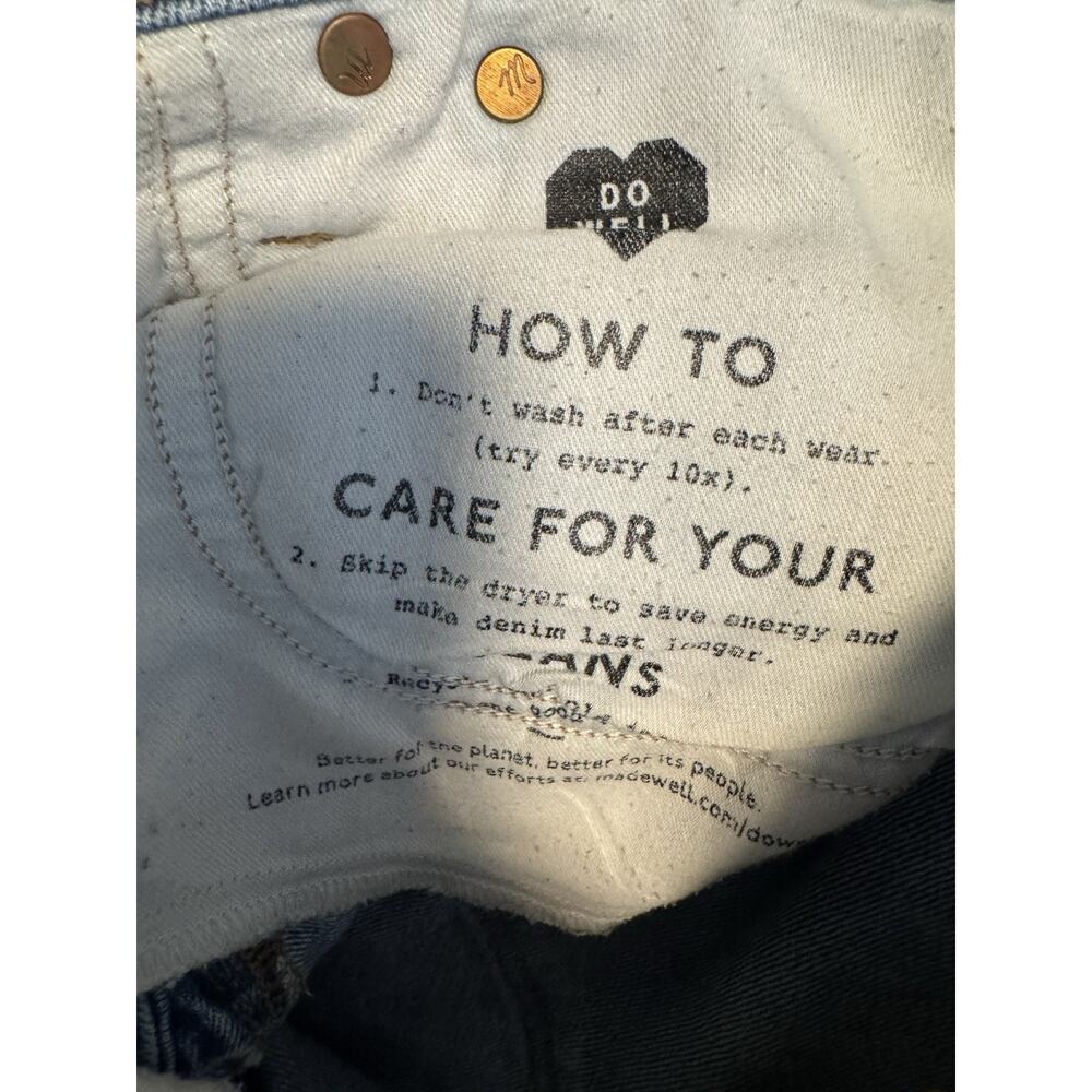 Madewell Jeans Womens Size 26 Tomboy Straight Leg Light Blue Denim High Waist - Picture 8 of 14